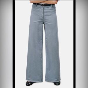 NILI LOTAN Megan Wide Leg  Pants sz 2 VINTAGE BLUE $395